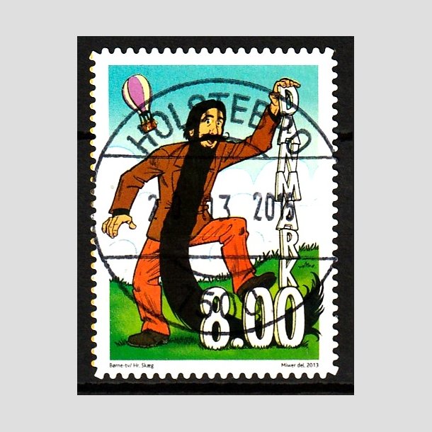 FRIM�RKER DANMARK | 2013 - AFA 1736a - B�rne-TV - 8,00 Kr. flerfarvet - Pragt Stemplet Holstebro