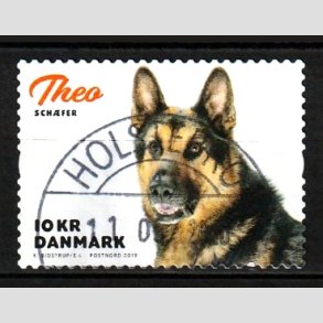 FRIM�RKER DANMARK | 2019 - AFA 1977 - Min hund. - 10,00 kr. flerfarvet - Pragt Stemplet 