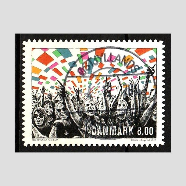 FRIM�RKER DANMARK | 2013 - AFA 1745a - Rockmusik - 8,00 Kr. flerfarvet - Pragt Stemplet