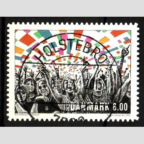FRIM�RKER DANMARK | 2013 - AFA 1745a - Rockmusik - 8,00 Kr. flerfarvet - Lux Stemplet