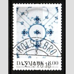 FRIM�RKER DANMARK | 2016 - AFA 1874 - Dansk porcel�n - 8,00 Kr. Muselmalet - Stemplet Holstebro