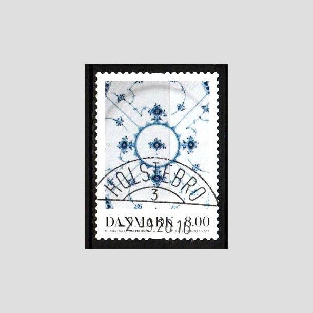 FRIM�RKER DANMARK | 2016 - AFA 1874 - Dansk porcel�n - 8,00 Kr. Muselmalet - Stemplet Holstebro
