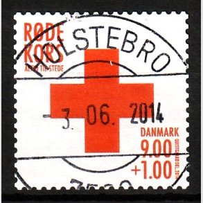 FRIM�RKER DANMARK | 2014 - AFA 1782 - R�de Kors - 9,00 + 1,00 Kr. r�d - Lux Stemplet