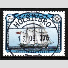 FRIM�RKER DANMARK | 2015 - AFA 1830 - Sejlskibe - 7,00 Kr. Fulton - Lux Stemplet 