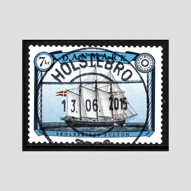 FRIM�RKER DANMARK | 2015 - AFA 1830 - Sejlskibe - 7,00 Kr. Fulton - Lux Stemplet 