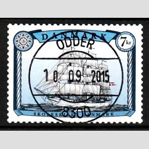 FRIM�RKER DANMARK | 2015 - AFA 1828 - Sejlskibe - 7,00 Kr. Danmark - Lux Stemplet Odder