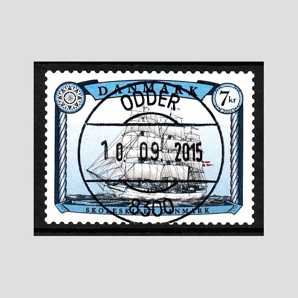 FRIM�RKER DANMARK | 2015 - AFA 1828 - Sejlskibe - 7,00 Kr. Danmark - Lux Stemplet Odder