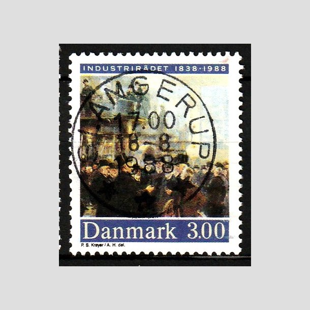 FRIM�RKER DANMARK | 1988 - AFA 913 - Industrir�det 150 �r - 3,00 Kr. flerfarvet - Pragt Stemplet Slangerup