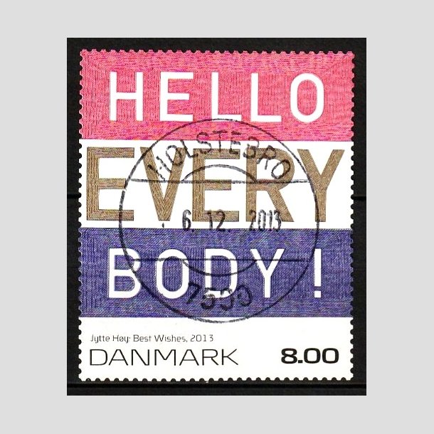 FRIM�RKER DANMARK | 2013 - AFA 1755 - Frim�rkekunst - Best wishes - 8,00 Kr. - Lux Stemplet
