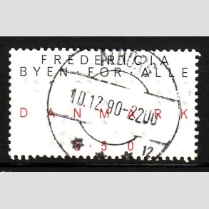 FRIM�RKER DANMARK | 1990 - AFA 979 - Byen for alle - 3,50 Kr. sort/r�d - Lux Stemplet 