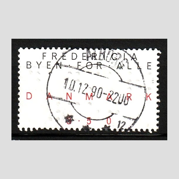 FRIM�RKER DANMARK | 1990 - AFA 979 - Byen for alle - 3,50 Kr. sort/r�d - Lux Stemplet 