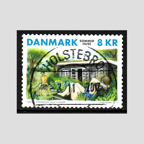 FRIM�RKER DANMARK | 2017 - AFA 1915 - Sommerhuse - 8,00 kr. - Pragt Stemplet 