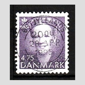 FRIM�RKER DANMARK | 1992 - AFA 1018 - Dronning Margrethe - 4,75 Kr. violet - Pragt Stemplet