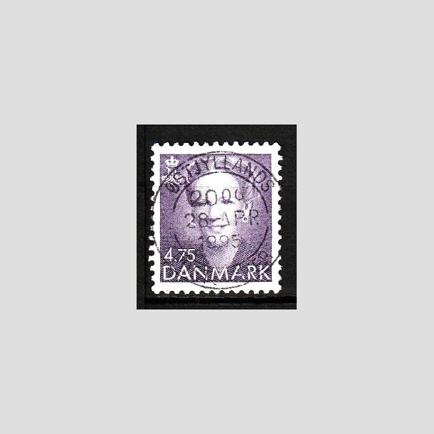 FRIM�RKER DANMARK | 1992 - AFA 1018 - Dronning Margrethe - 4,75 Kr. violet - Pragt Stemplet