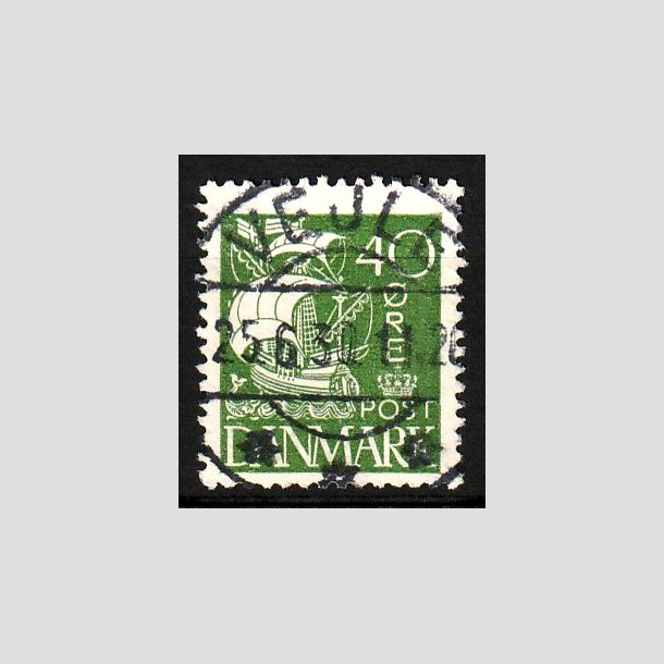 FRIM�RKER DANMARK | 1927 - AFA 174 - Karavel 40 �re gr�n - Lux Stemplet Vejle