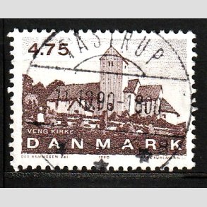 FRIM�RKER DANMARK | 1990 - AFA 975 - Jyske landsbykirker - 4,75 Kr. brun - Pragt Stemplet