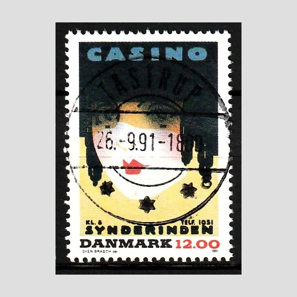 FRIM�RKER DANMARK | 1991 - AFA 1002 - Dansk Plakatkunst - 12,00 Kr. flerfarvet - Pragt Stemplet 