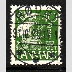 FRIM�RKER DANMARK | 1927 - AFA 174 - Karavel 40 �re gr�n - Lux Stemplet R�dby