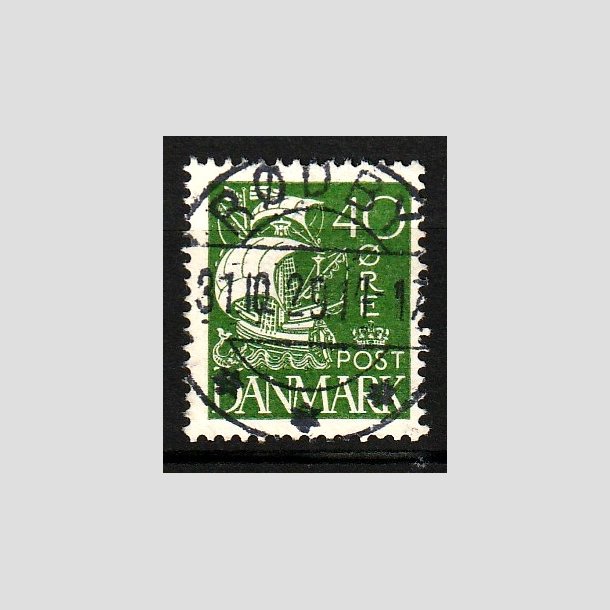 FRIM�RKER DANMARK | 1927 - AFA 174 - Karavel 40 �re gr�n - Lux Stemplet R�dby