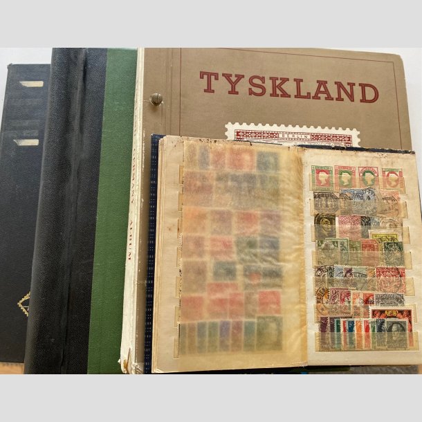 FRIMRKER TYSKLAND | 4 stk. gl. albums med blandet Tyskland fra ddsbo (interessant lot) 