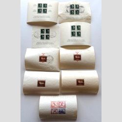 FRIM�RKER TYSK RIGE  | Lot med 9 stk. miniark. incl. brune b�nd fra gl. samling - Stemplet/Ubrugt  