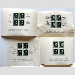 FRIM�RKER TYSK RIGE  | Lot med 9 stk. miniark. incl. brune b�nd fra gl. samling - Stemplet/Ubrugt  