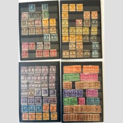 FRIM�RKER USA | Samling �ldre PRECANCLED m�rker p� 16 sider. (Trykvarianter mv.?)  