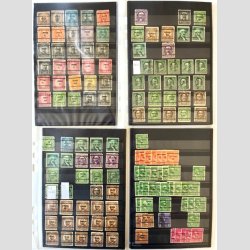 FRIM�RKER USA | Samling �ldre PRECANCLED m�rker p� 15 sider. (Trykvarianter mv.?)  
