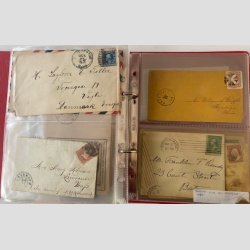 FRIMRKER USA | Flot samling af kun ldre breve med mange tidlige forsendelser.  