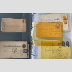 FRIMRKER USA | Flot samling af kun ldre breve med mange tidlige forsendelser.  