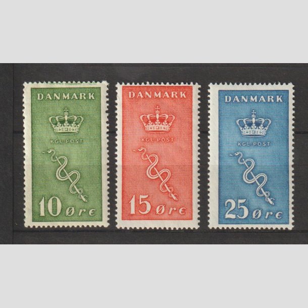 FRIMRKER DANMARK | 1929 - AFA 178,179,180 - 10+5,15+5,25+5 re Krftfrimrker i komplet st - Postfrisk