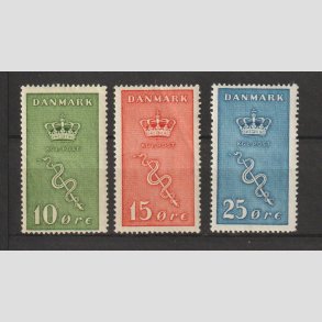 FRIM�RKER DANMARK | 1929 - AFA 178,179,180 - 10+5,15+5,25+5 �re Kr�ftfrim�rker i komplet s�t - Postfrisk