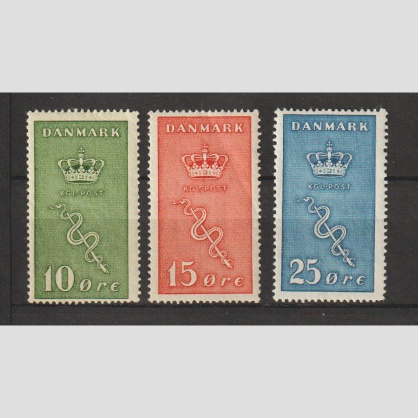 FRIMRKER DANMARK | 1929 - AFA 178,179,180 - 10+5,15+5,25+5 re Krftfrimrker i komplet st - Postfrisk