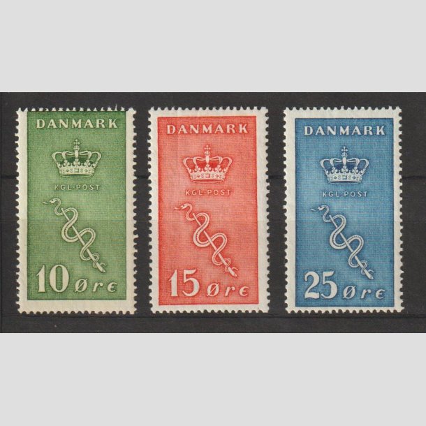 FRIMRKER DANMARK | 1929 - AFA 178,179,180 - 10+5,15+5,25+5 re Krftfrimrker i komplet st - Postfrisk