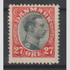 FRIMRKER DANMARK | 1918-20 - AFA 102 - Chr. X 27 re rd/sort - Ubrugt