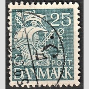 FRIMRKER DANMARK | 1933 - AFA 205 - Karavel 25 re bl Type I - Stemplet