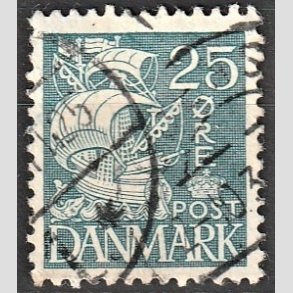 FRIMRKER DANMARK | 1933 - AFA 205 - Karavel 25 re bl Type I - Stemplet