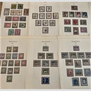 FRIM�RKER VESTBERLIN: 1956-65 | AFA 154-254 | Komplet samling i hovednumre p� 9 albumblade (minus afa155 og afa 238) - Stemplet