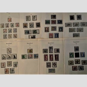 FRIM�RKER VESTBERLIN: 1971-77 | AFA 404-557 | Komplet samling i hovednumre p� 18 albumblade (minus afa 466) - Stemplet