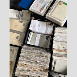 FRIMRKER DANMARK | SAMLING | Stor samling danske brugsbreve i mapper og kasser - Stemplet