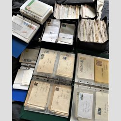 FRIMRKER DANMARK | SAMLING | Stor samling danske brugsbreve i mapper og kasser - Stemplet