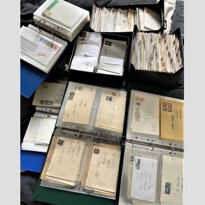 FRIMRKER DANMARK | SAMLING | Stor samling danske brugsbreve i mapper og kasser - Stemplet