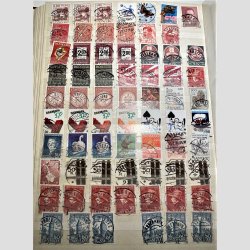 FRIMRKER DANMARK | STEMPLER BROTYPE | Tyk 48 siders indstiksbog fyldt med brotypestempler p billedmrker - Stemplet 