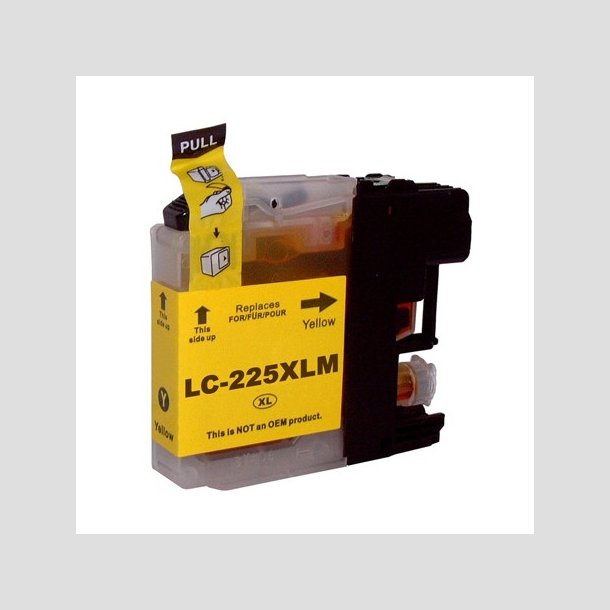 Brother LC225XL Gul High Capacity fabriksny kompatibel blkpatron - ca. 1.300 sider v/5%