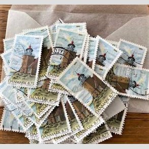 FRIMRKER DANMARK | 1996 - AFA 1127 - Danske fyrtrne (Engros) - 8,75 Kr. flerfarvet x 80 stk. - Stemplet