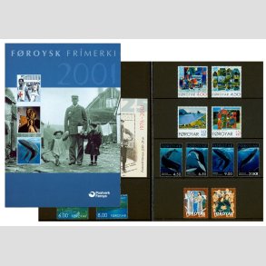 FRIMRKER FRERNE | 2001 - rsmappe postfrimrker og miniark - Komplet rgang i hovednumre - Postfrisk