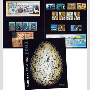 FRIM�RKER F�R�ERNE | 2002 - �rsmappe postfrim�rker og miniark - Komplet �rgang i hovednumre - Postfrisk