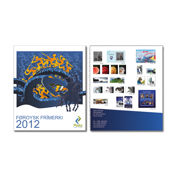 FRIMRKER FRERNE | 2012 - rsmappe postfrimrker og miniark - Komplet rgang i hovednumre - Postfrisk