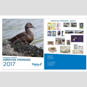 FRIM�RKER F�R�ERNE | 2017 - �rsmappe postfrim�rker og miniark - Komplet �rgang i hovednumre - Postfrisk