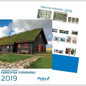 FRIM�RKER F�R�ERNE | 2019 - �rsmappe postfrim�rker og miniark - Komplet �rgang i hovednumre - Postfrisk